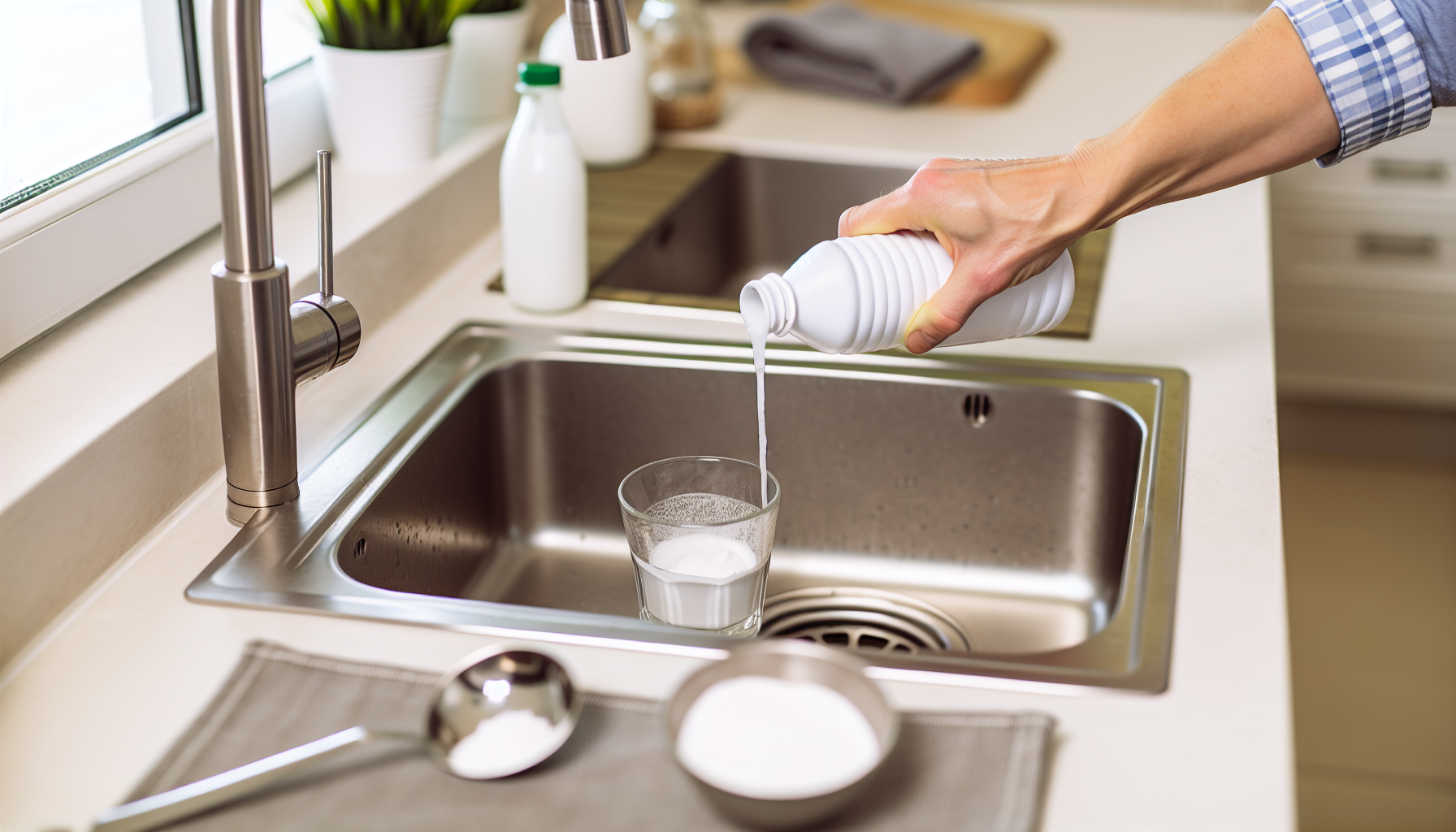 Bicarbonate de sodium et vinaigre blanc : une solution naturelle et économique de débouchage de canalisation